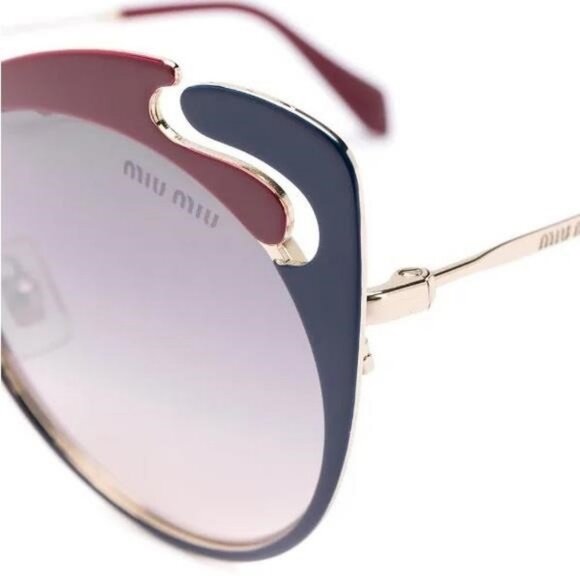 New Authentic Miu Miu MU 57TS HB5GR0* 3N Metal Women Noir sunglasses - Picture 13 of 17
